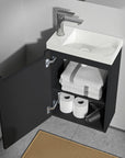 Meuble de salle de bain VIREO 40 cm avec lavabo