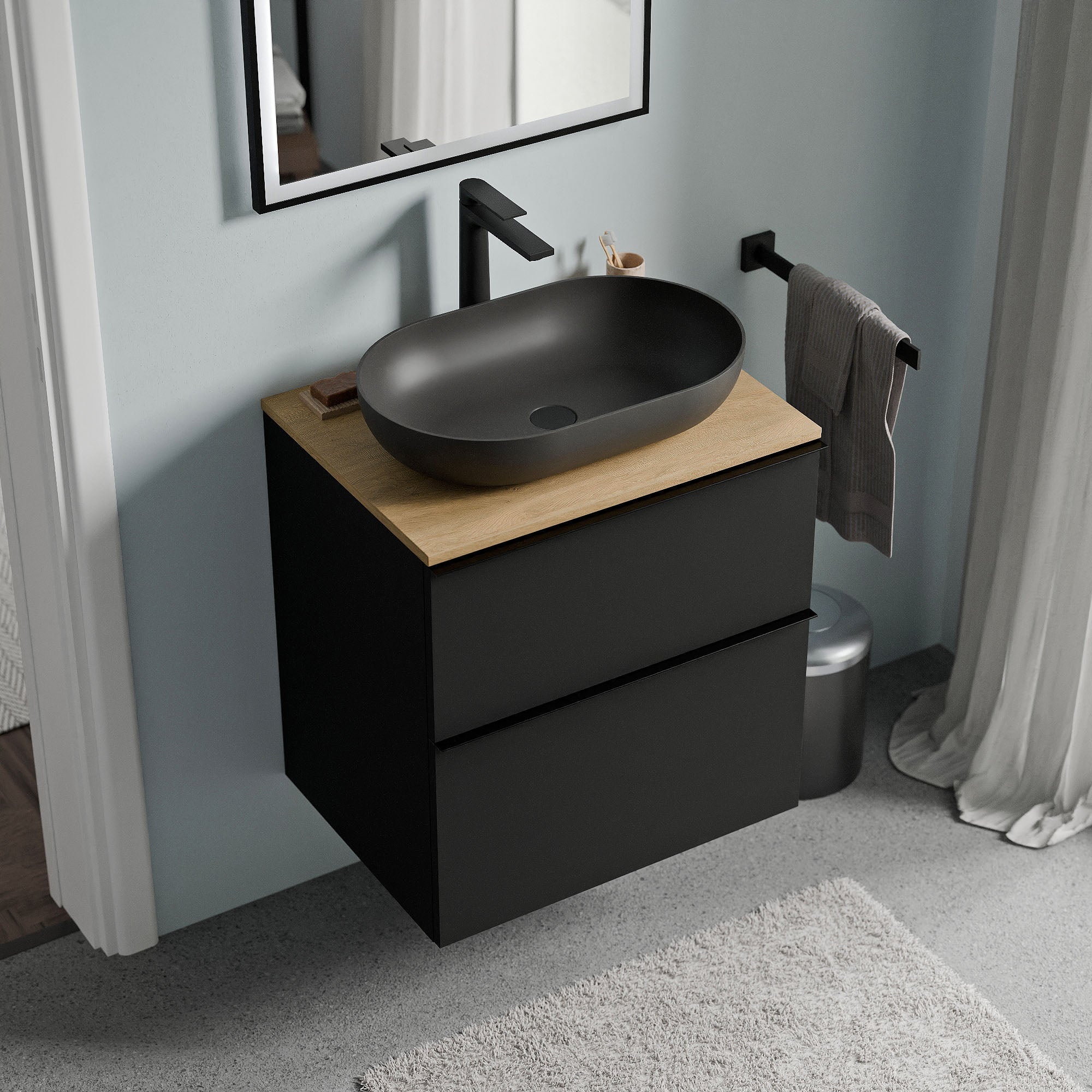Meuble salle de bain LAVOA 60 cm