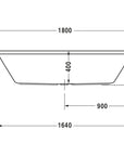 Baignoire rectangulaire Duravit DuraLavant, pour installation