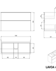 Meuble salle de bain LAVOA 100 cm