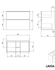 Meuble salle de bain LAVOA 80 cm