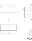 Meuble salle de bain VIREO 100 cm