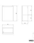 Meuble de salle de bain VIREO 40 cm avec lavabo