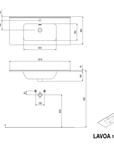 Meuble salle de bain LAVOA 100 cm