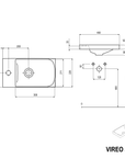 Meuble de salle de bain VIREO 40 cm avec lavabo