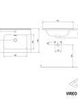 Ensemble de meubles de salle de bain VIREO 60 cm avec lavabo
