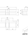 Meuble sous-lavabo ARCTIC 1400