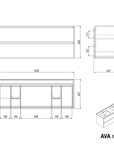 Meuble salle de bain AVA 120 cm