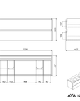 Meuble salle de bain AVA 120 cm