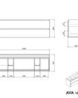 Meuble salle de bain AVA 160 cm