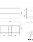 Meuble salle de bain AVA 100 cm