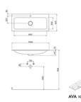 Meuble salle de bain AVA 100 cm