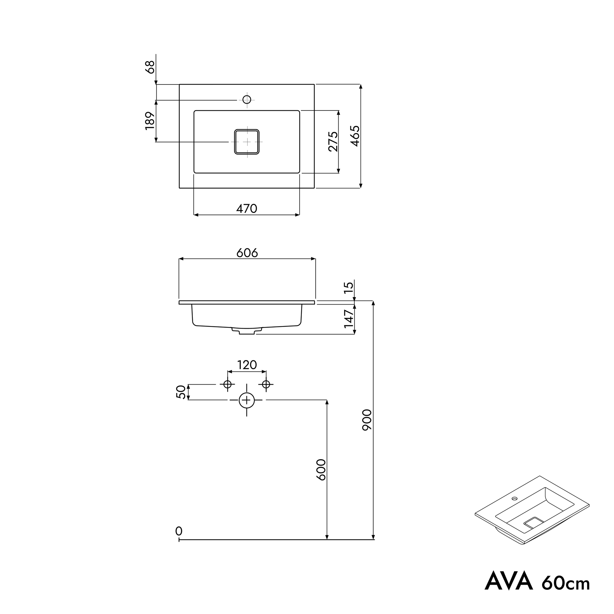 Meuble bas AVA 60 cm