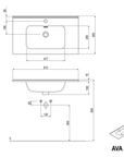 Meuble salle de bain AVA 80 cm