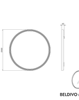 Miroir salle de bain LED BELDIVO rond - 80 cm