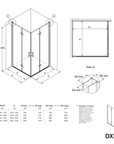 Paroi de douche d'angle DX213