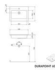 Meuble salle de bain TIM 60 cm avec lavabo Duravit