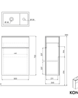 Meuble salle de bain KONDA 50 cm