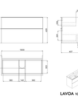 Meuble salle de bain LAVOA 100 cm