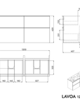 Meuble salle de bain LAVOA 120 cm