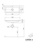 Meuble salle de bain LAVOA 100 cm