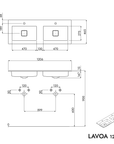 Meuble salle de bain LAVOA 120 cm
