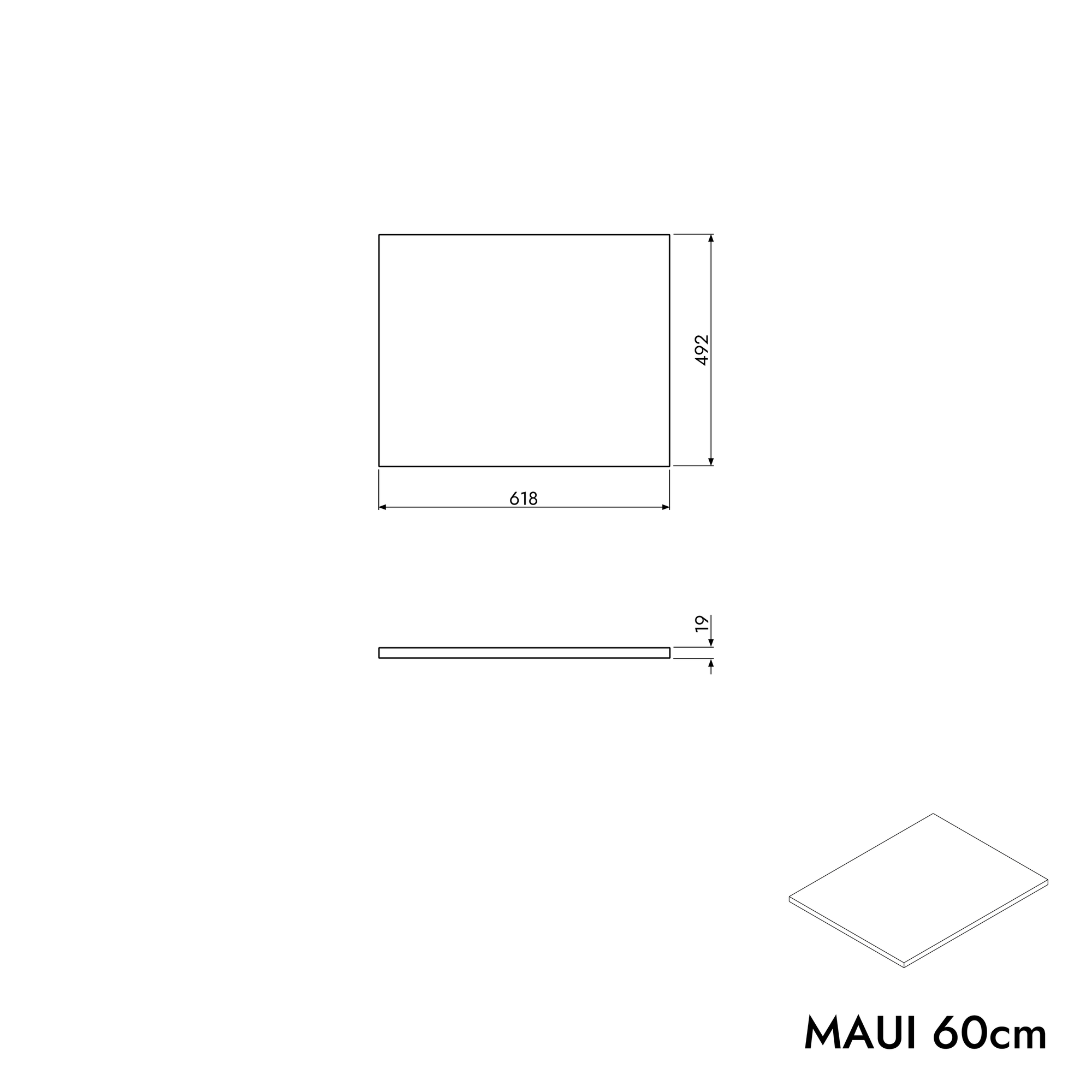 Meuble sous-lavabo MAUI 60 cm