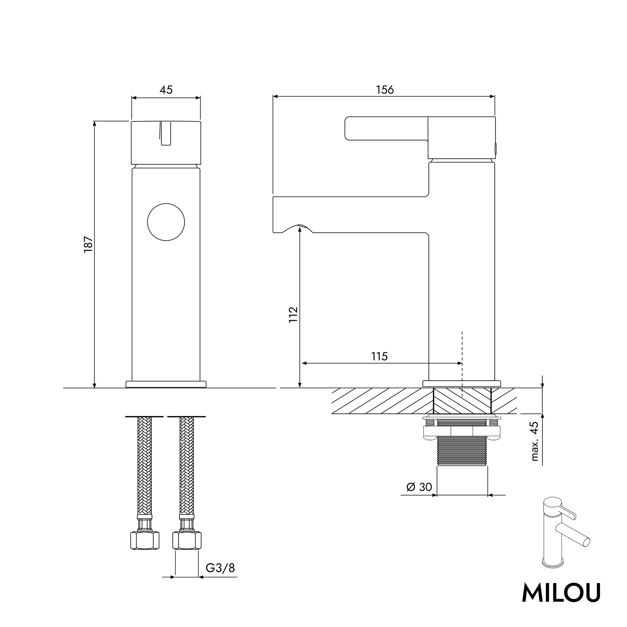 Mitigeur de lavabo MILOU M