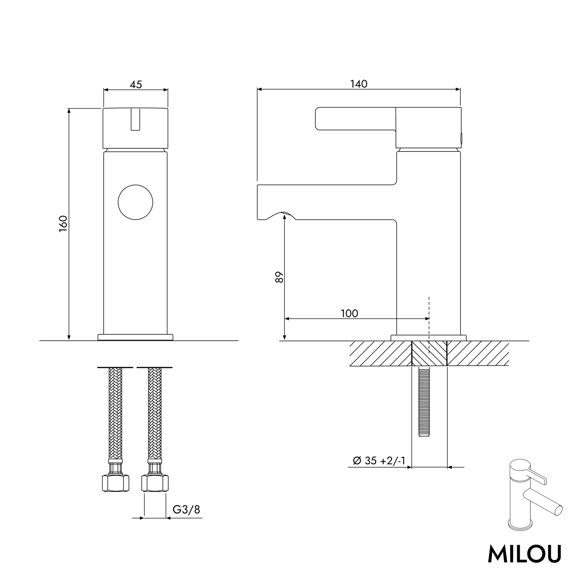 Robinet de lavabo MILOU S