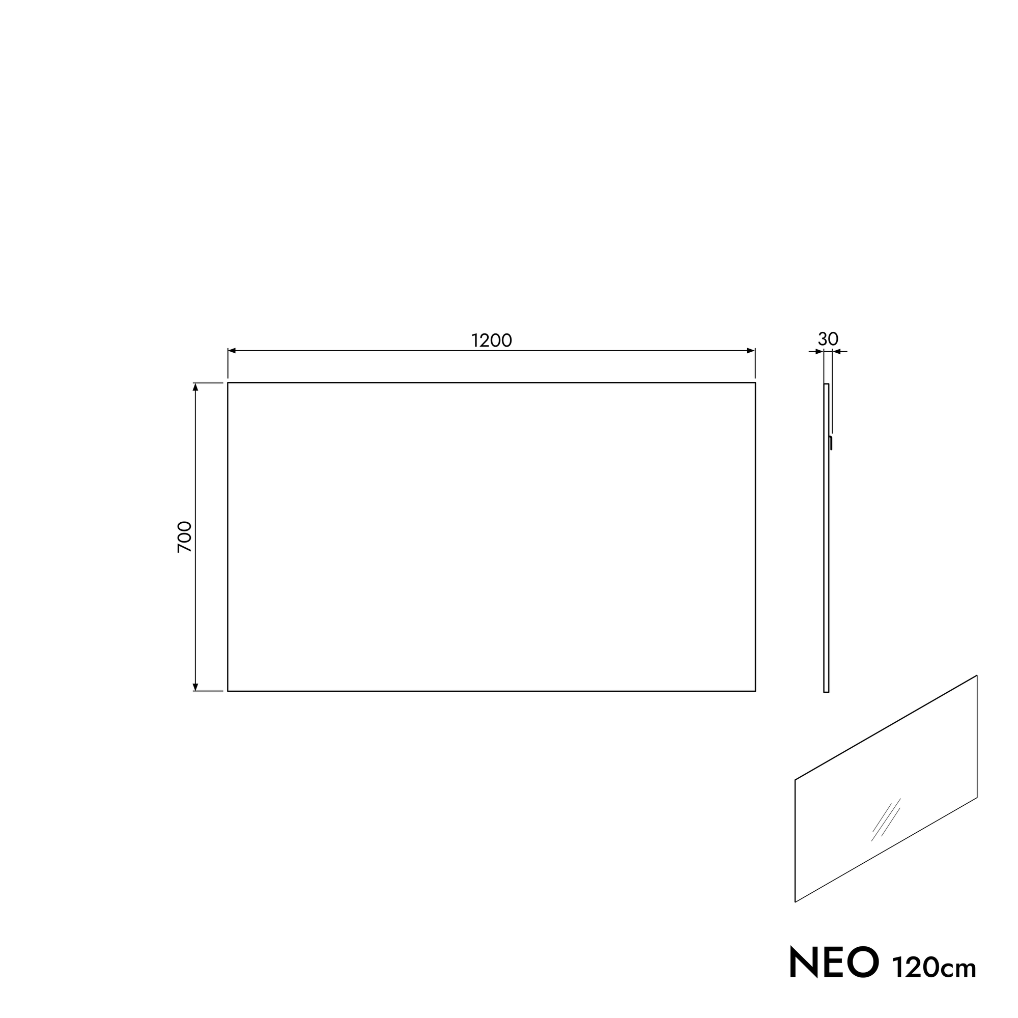 Ensemble de meubles de salle de bain AVA 120 cm avec lavabo