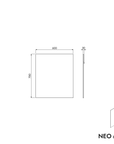 Miroir de salle de bain NEO rectangulaire