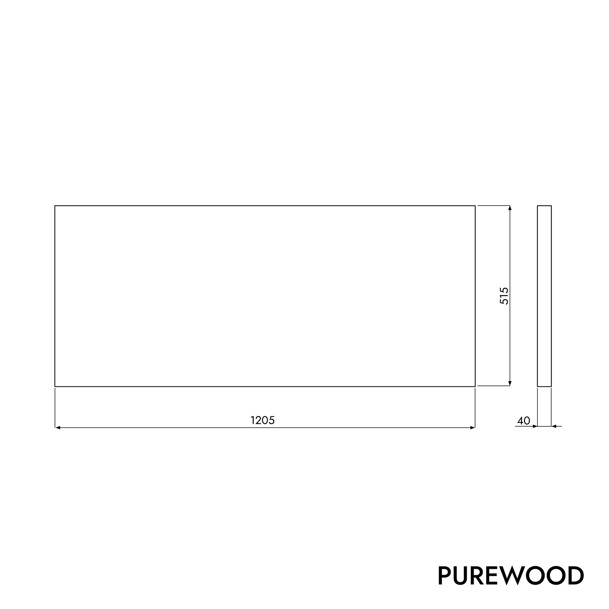 Plan vasque PUREWOOD