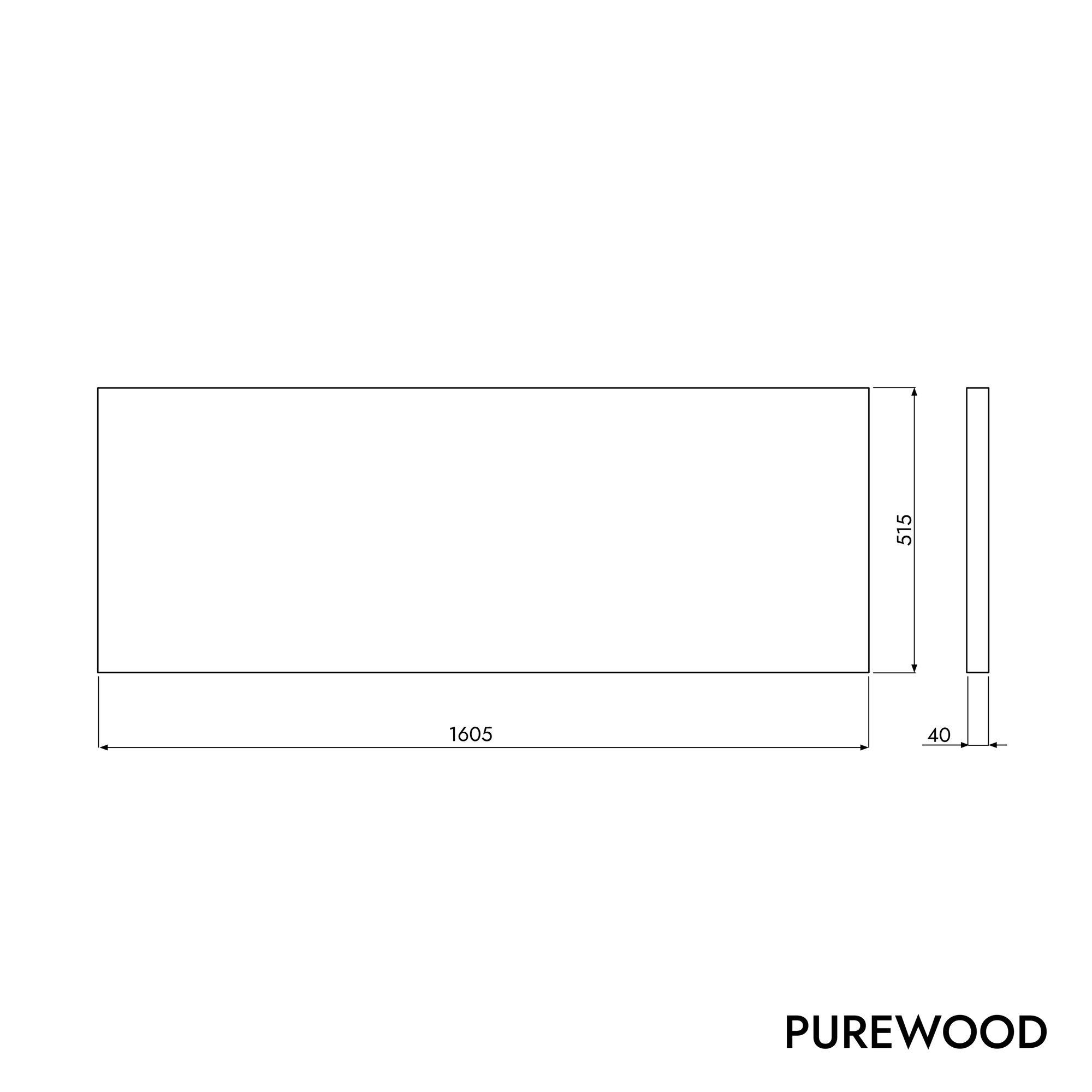 Plan vasque PUREWOOD