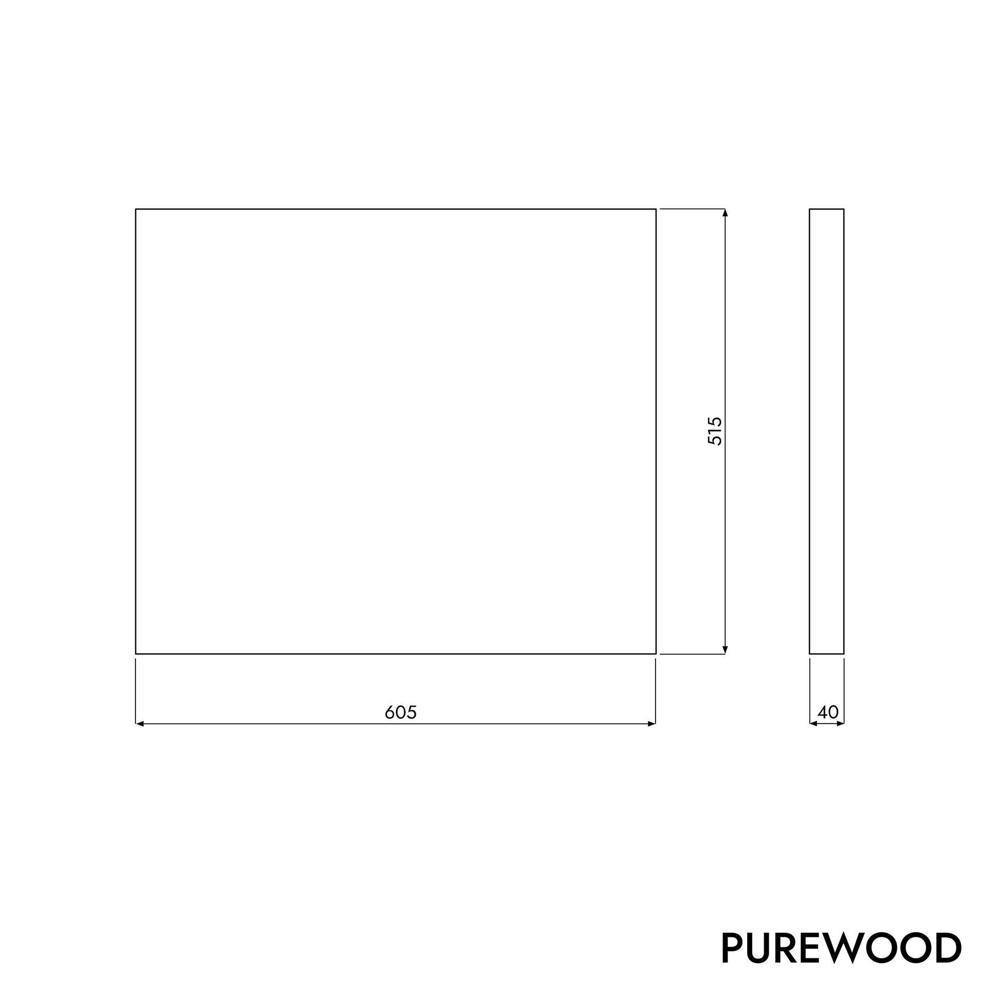 Plan vasque PUREWOOD