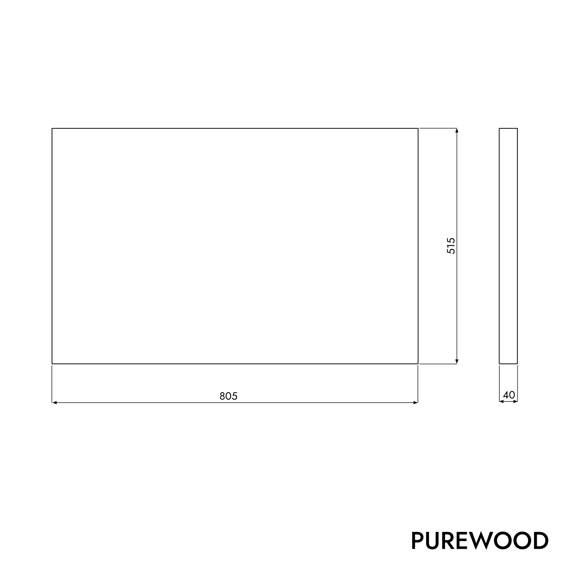 Plan vasque PUREWOOD