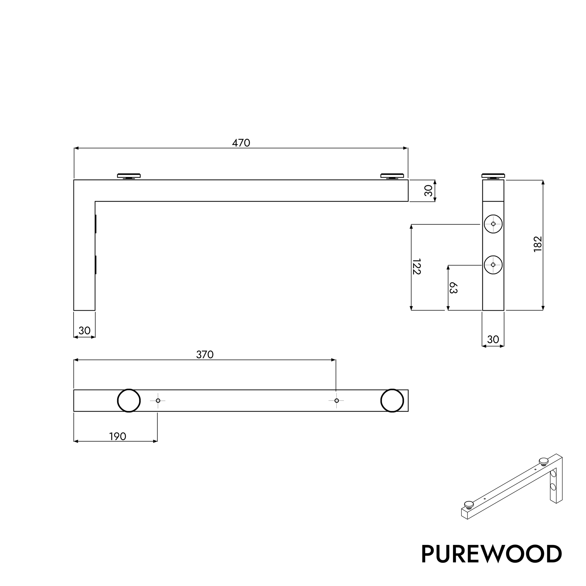 Plan vasque PUREWOOD