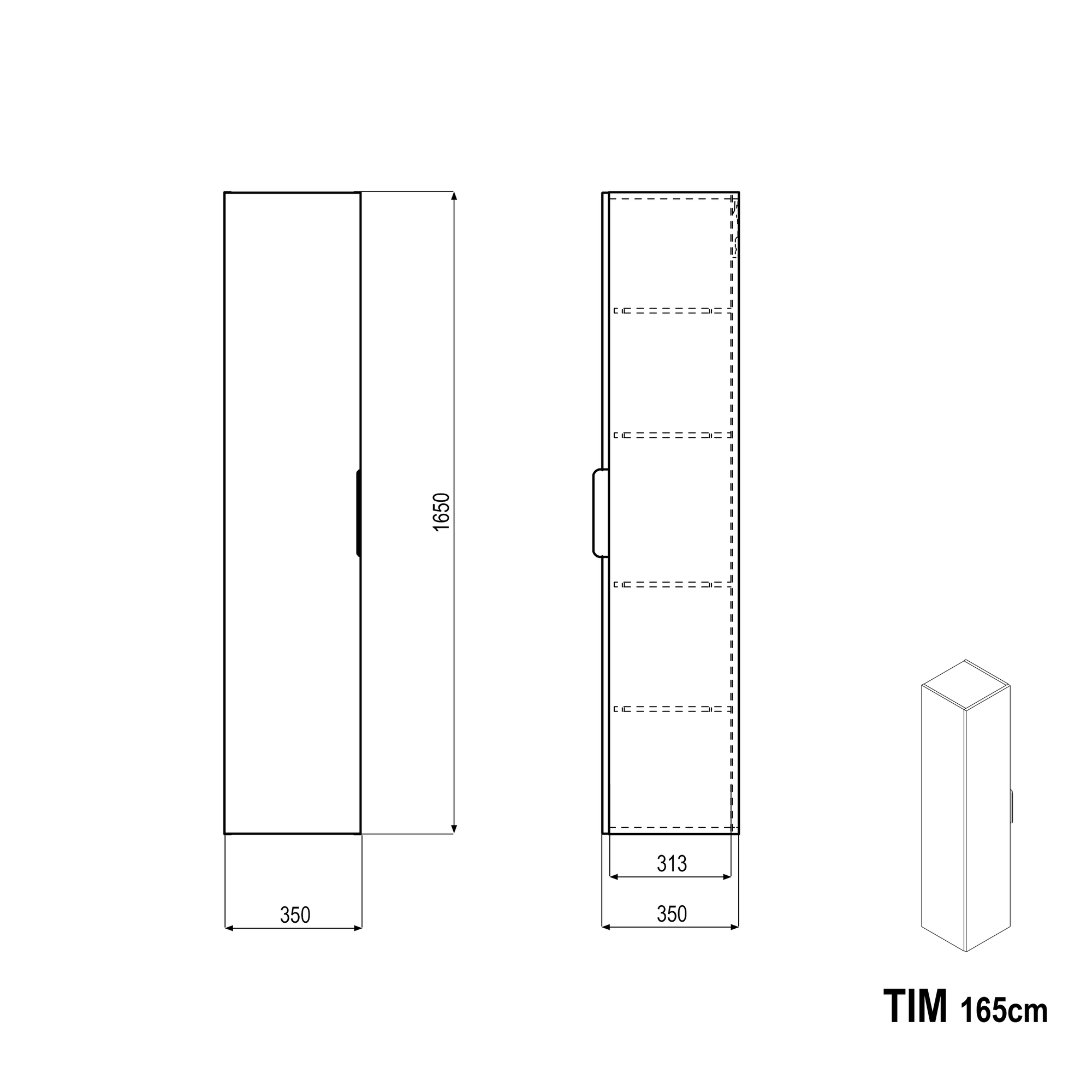 Ensemble de meubles de salle de bain TIM 80 cm avec vasque en céramique