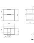 Meuble salle de bain TIM 60 cm