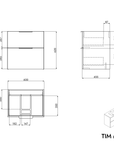 Meuble salle de bain TIM 60 cm avec lavabo Duravit