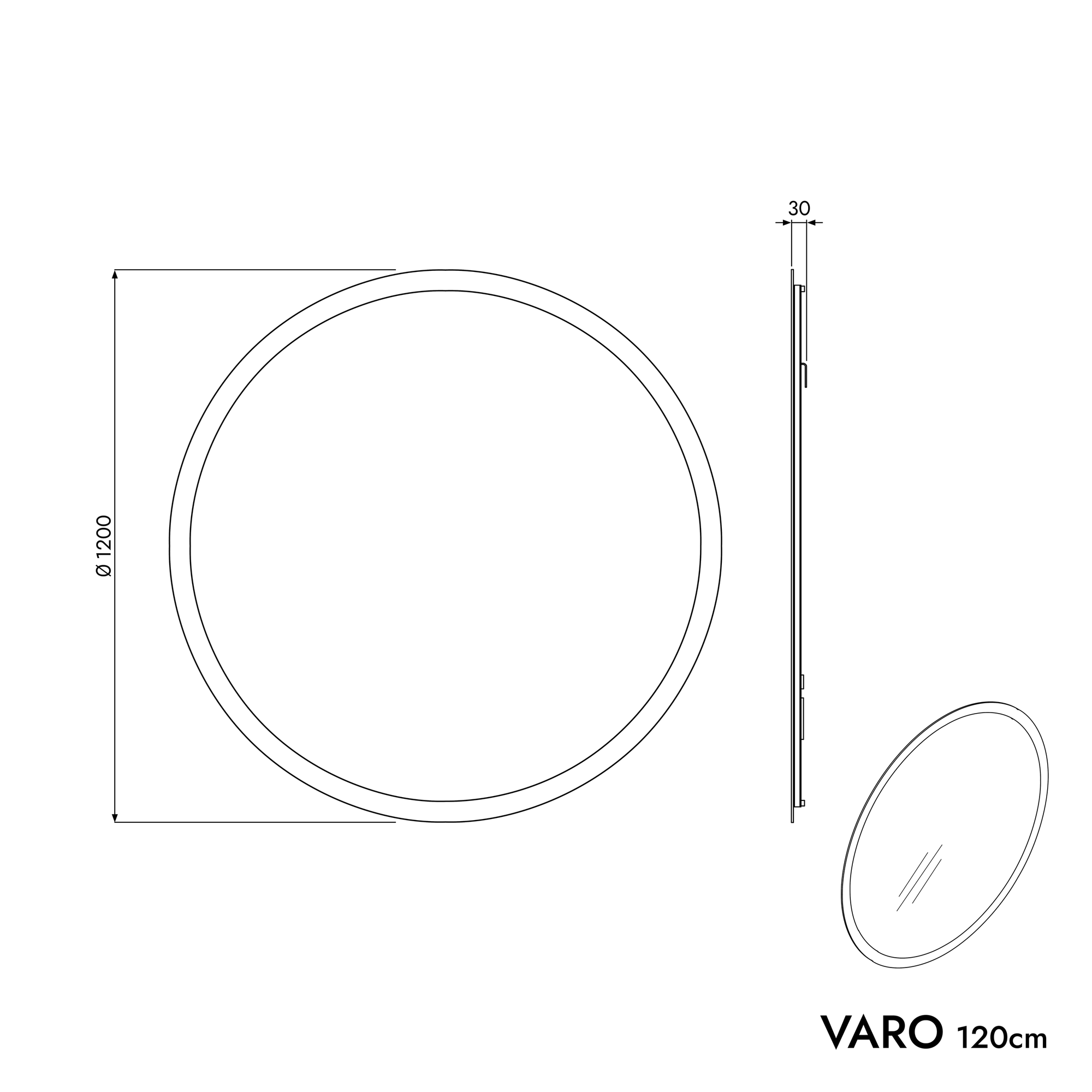 Ensemble de meubles de salle de bain VIREO 120 cm avec double vasque