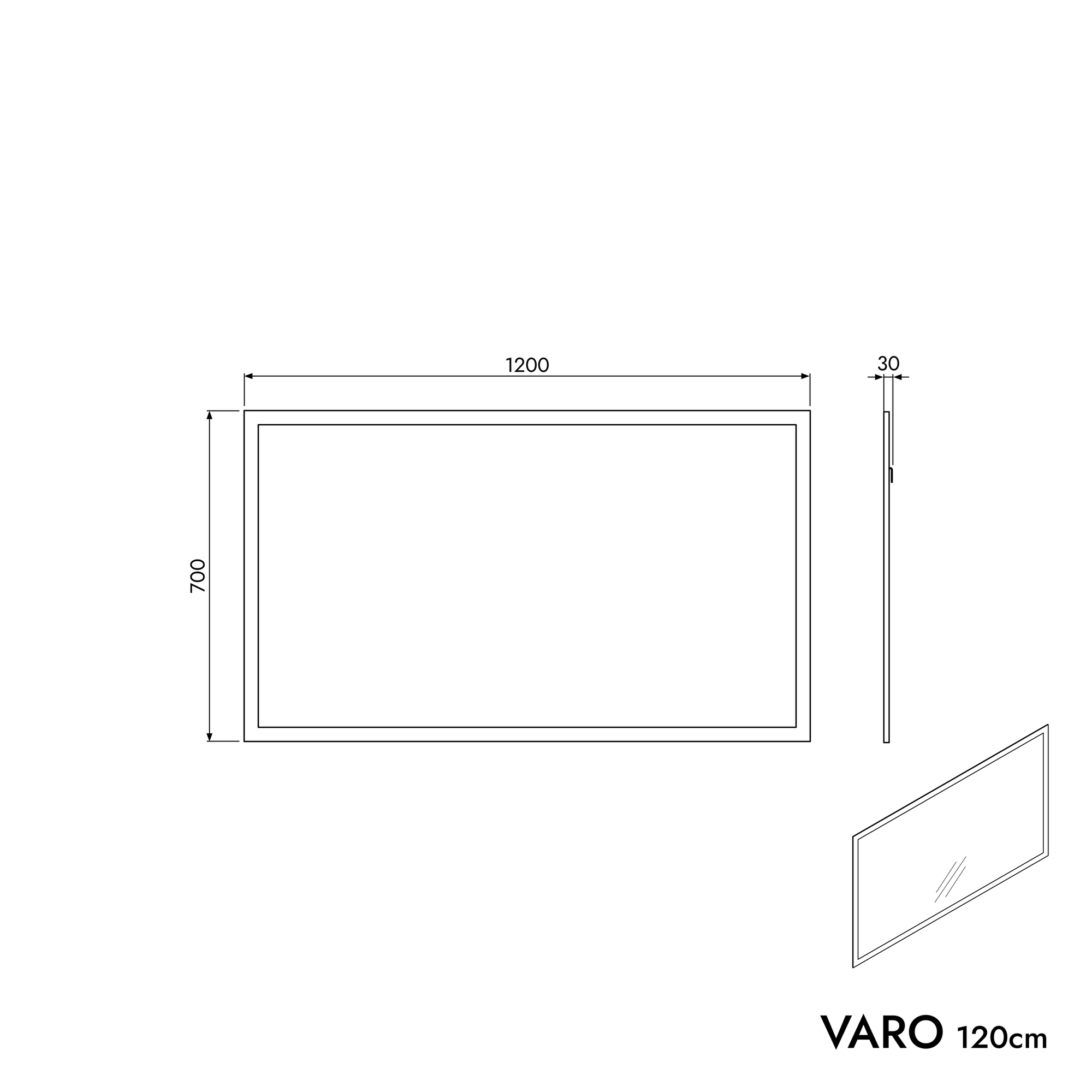 Ensemble de meubles de salle de bain VIREO 120 cm avec double vasque