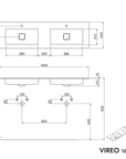 Meuble sous-lavabo VIREO 160 cm