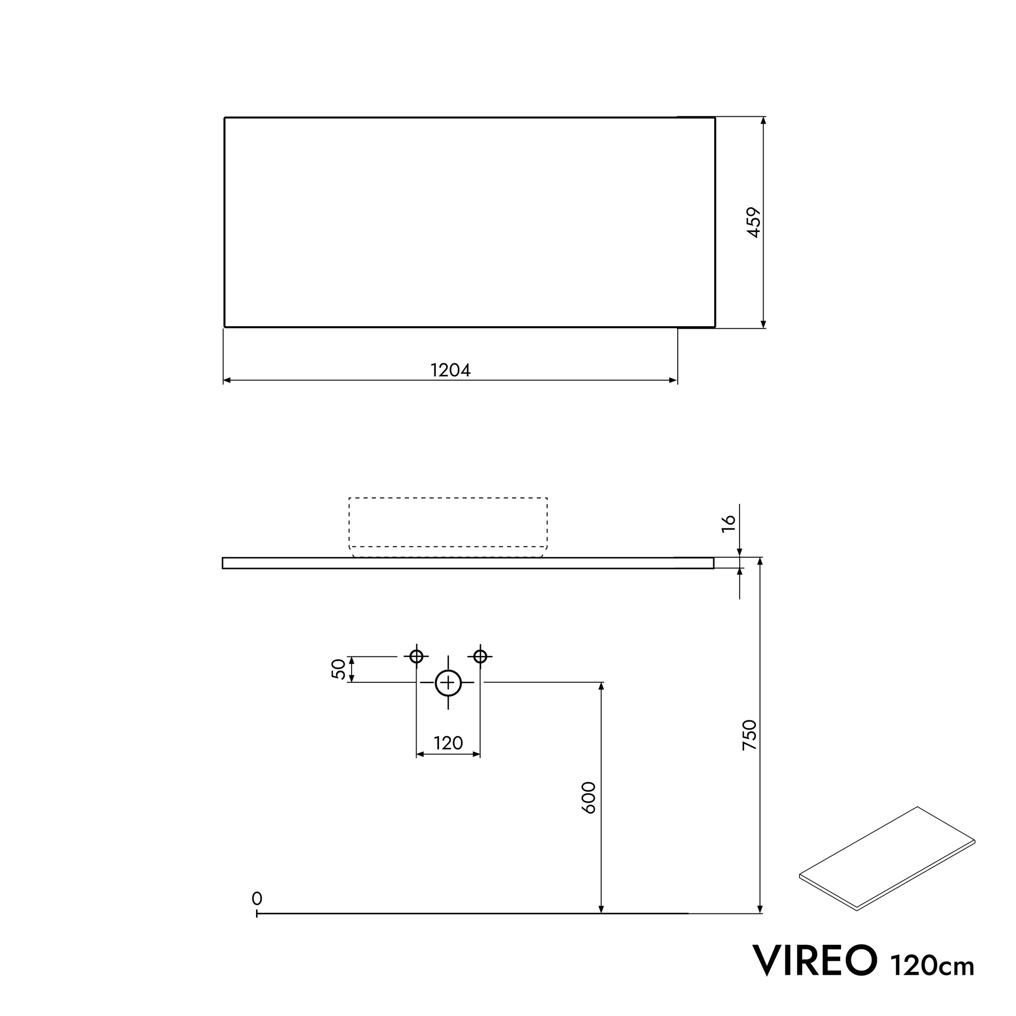 Meuble salle de bain VIREO 120 cm