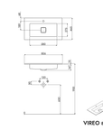 Meuble salle de bain VIREO 80 cm