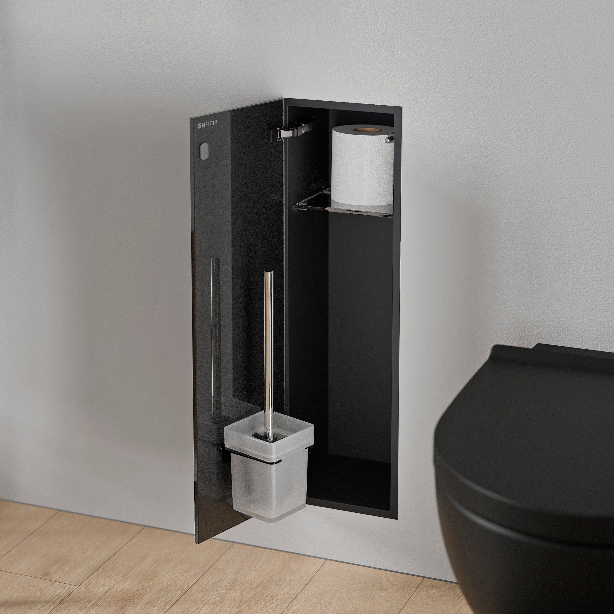 Module WC encastré RIA - Façade à carreler en verre noir
