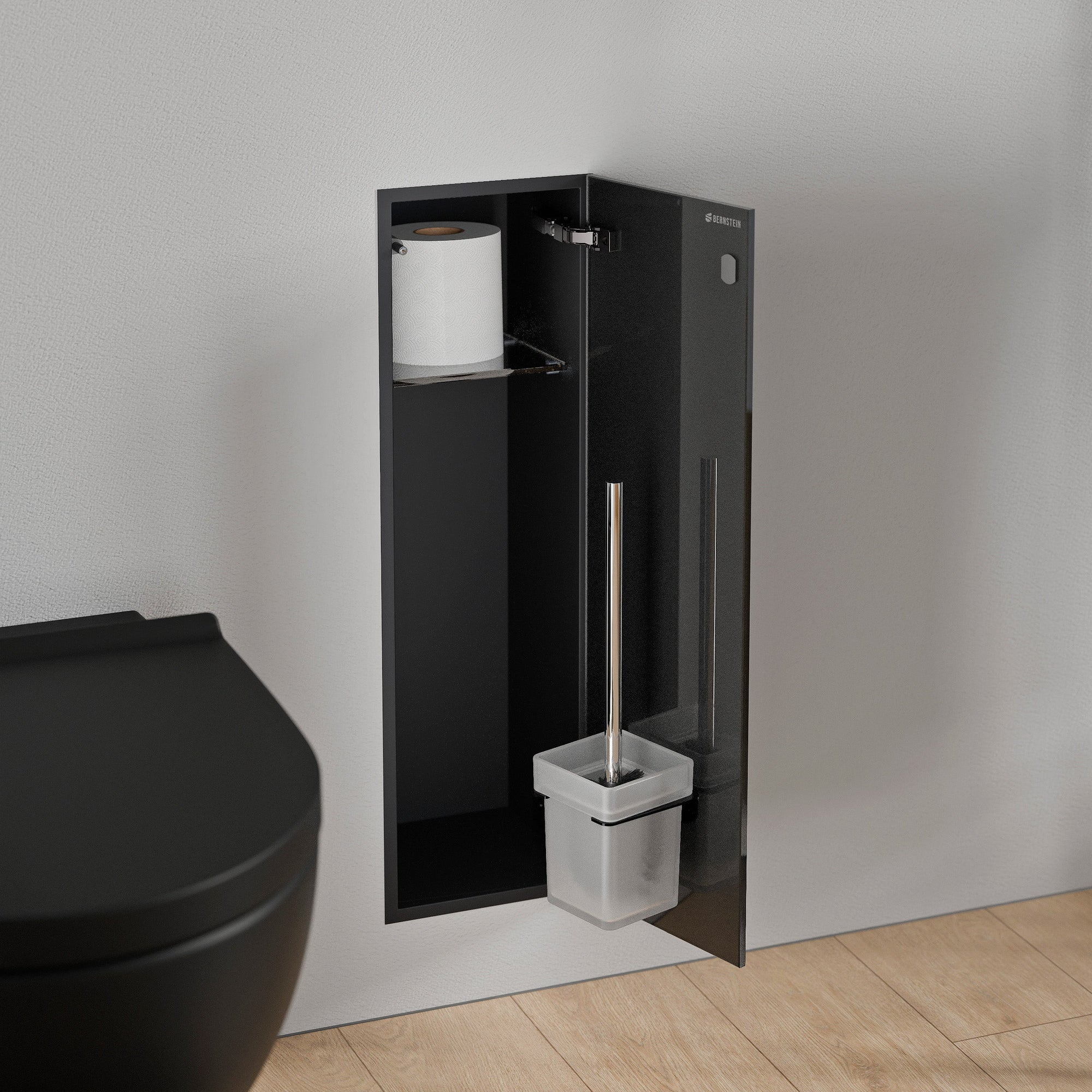 Module WC encastré RIA - Façade à carreler en verre noir