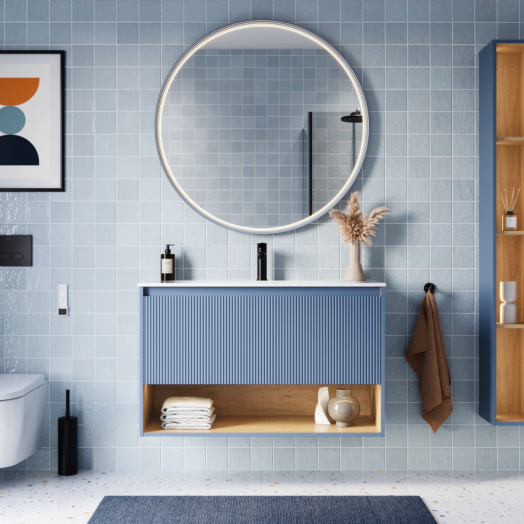 Ensemble meubles salle de bain BELDIVO 100 cm