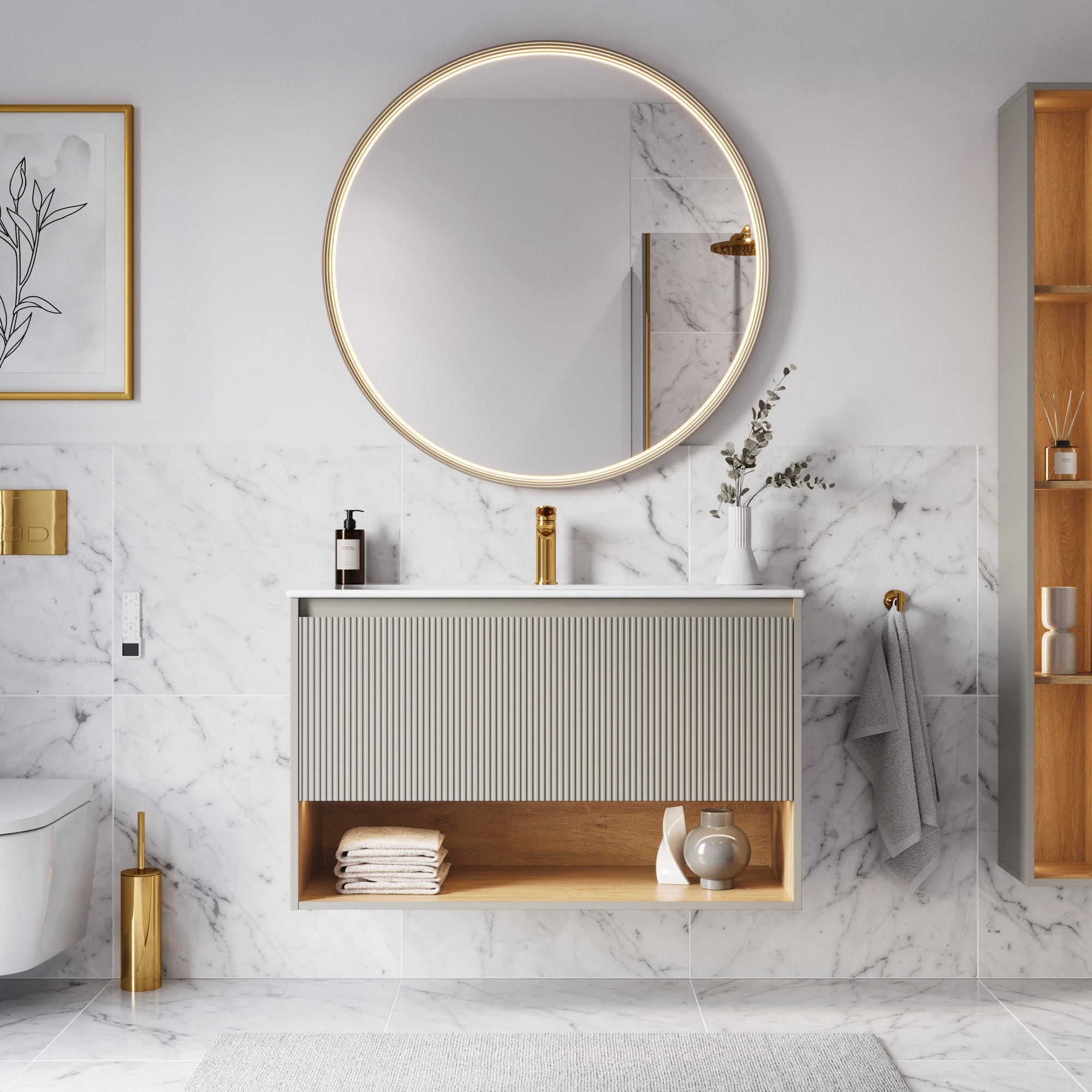 Meuble salle de bain BELDIVO 100 cm