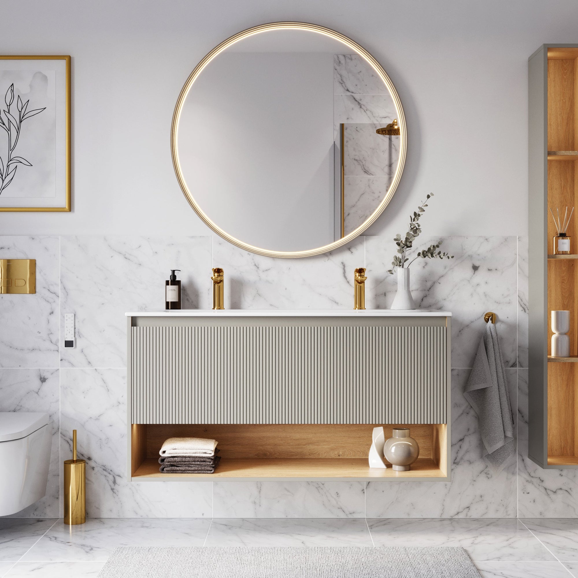 Ensemble meubles salle de bain BELDIVO 120 cm