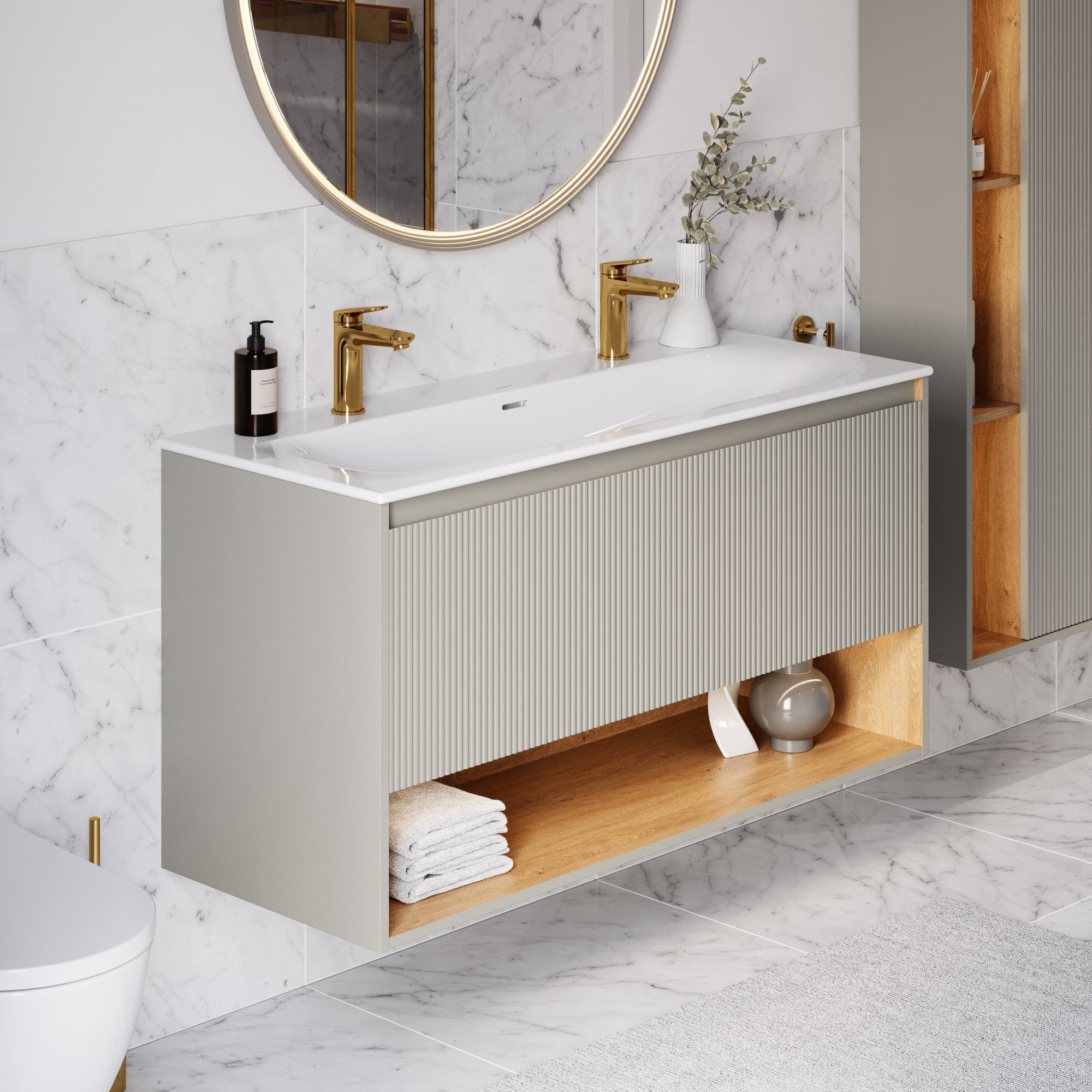 Ensemble meubles salle de bain BELDIVO 120 cm